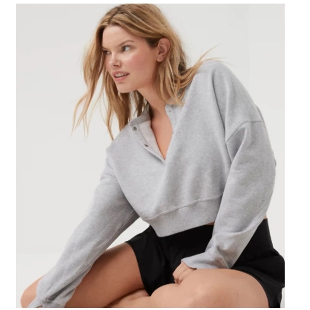 Offline by Aerie Throwback Snap Fleece Sweatshirt